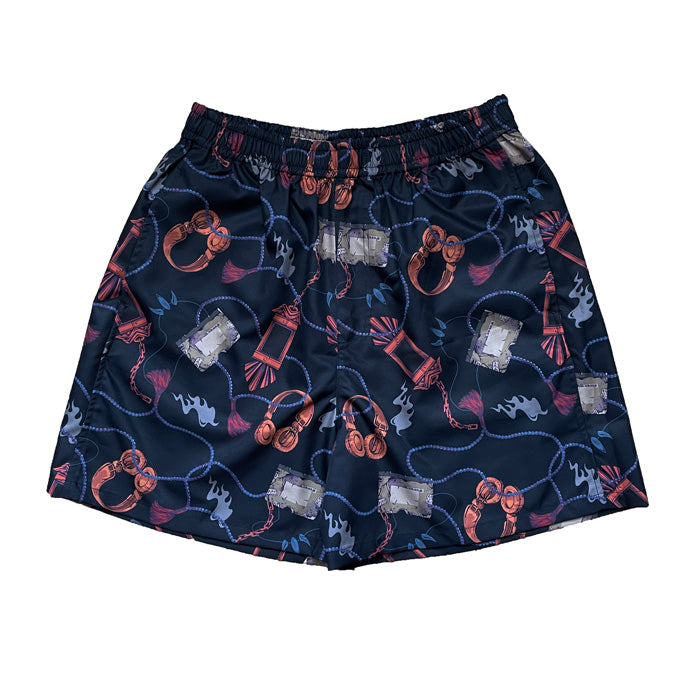 culcolle シャーマンキング　総柄ハーフパンツ　総柄シャツ シャーマンキング】総柄ハーフパンツ-black- – culcolle【カル