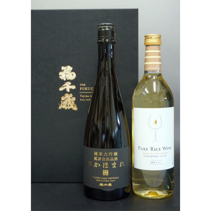 【福千歳】鑑評会出品酒　さかほまれ純米大吟醸　720ml　／　PURE RICE WINE（純米ワイン）720ml（2本セット/ギフトBOX入）